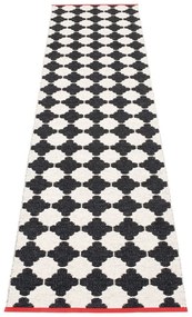 Covor tip traversă pentru interior și exterior alb-negru 70x300 cm Marre Black Coral – Pappelina