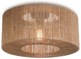 Plafoniera eco din iuta Iguazu round 50cm, natur