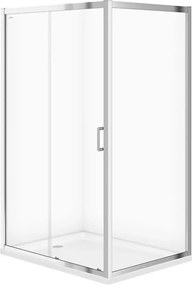 Cabina de dus dreptunghiulara Cersanit Arteco cu usa culisanta 120x90 crom