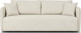 Canapea extensibila Allen, stofa catifelata crem - Monolith 02, cu lad
