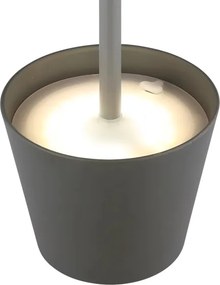 Globo 58488G-LED Lampă de masă VANNIE, reglabilă, cu control tactil, reîncărcabilă, pentru exterior, 3W/5V IP54 1800mAh gri
