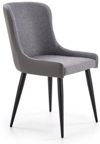 Scaun de bucaterie Kurt, gri/negru