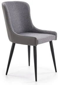 Scaun de bucaterie Kurt, gri/negru