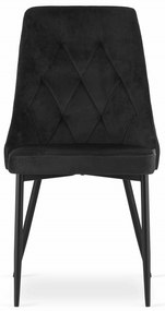 OFERTA Scaun de masă din catifea neagra IMOLA II. calitate secundara