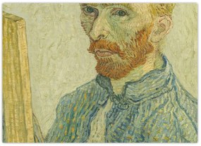 Tablou pe sticlă - Portrait of Vincent van Gogh, reproducere (70x50 cm)