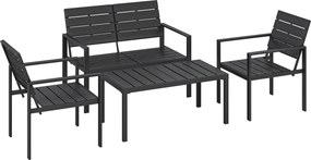 Outsunny Set Mobilier de Grădină cu Canapea, Fotolii și Măsuță, Ideal pentru Exterior | Aosom Romania