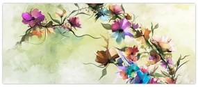 Tablou - Pictua cu flori (120x50 cm)