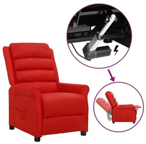 3093203 vidaXL Fotoliu rabatabil cu ridicare, roșu vin, piele ecologică