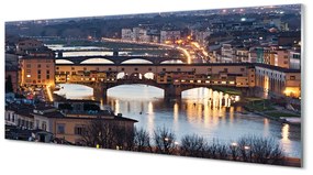 Tablouri acrilice Italia Poduri râu noapte