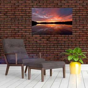 Tablou - Apus de soare peste lac (90x60 cm)