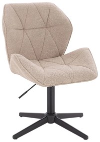 HR212CROSS Scaun Latte Boucle cu Bază Neagră