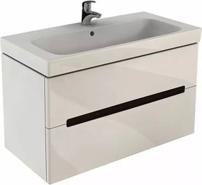 Set dulap baza suspendat Geberit Modo alb lucios 2 sertare si lavoar 100 cm