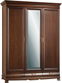 Dulap lemn masiv nuc Harper 3 Uși, 161,4 × 66,6 × 215,5 cm