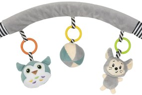 Baby Mix Jucărie pentru cărucior Șoricel șibufniță gri, 80 cm