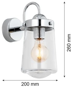 Aplică pentru baie PASADENA 1xE27/15W/230V IP44 Argon 4719