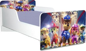 Pat Unicorn, curcubeu 140x70 cm, cu protectie si saltea inclusa