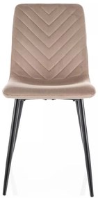 Scaun de bucătărie Freville Velvet, bej