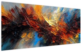 Tablou - Textura culorii (120x50 cm)