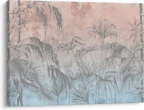 Tablou - Plante tropicale pe perete (70x50 cm)
