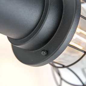 Lampă de perete exterioară rustică neagră IP44 - Moreno
