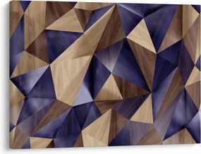Tablou - 3D triunghiuri de lemn (70x50 cm)