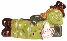 Decorațiuni de grădină Vodník ležící, ceramică, 10x 10 x 13 cm, 13 cm