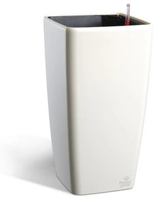 Ghiveci cu auto-irigare Flower Lover QuadratoGrande, alb, 18 x 33 cm, 18 cm
