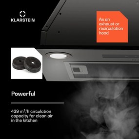 Klarstein Paolo 52 hotă încorporată 52 cm 439 m³/h LED Touch A++