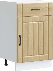 vidaXL Dulap de bază de bucătărie „Lucca” din lemn de stejar Sonoma