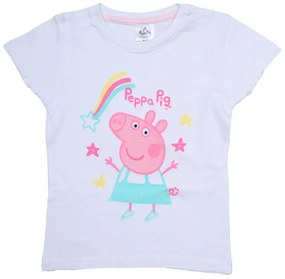 Tricou copii 2 buc PEPPA PIG roz deschis/alb - diferite marimi Marime: 110 - 116