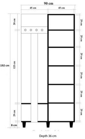 Cuier cu dulap Garmanto Tree Sonoma Oak