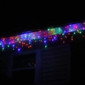 Instalatie luminoasa de craciun 500 leduri, 23 m, exterior/interior, tip perdea de turturi multicolor