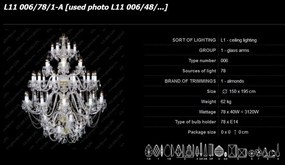 Lustra XXL cristal Bohemia L11 006/78/1-A