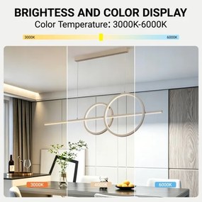 BRILAGI - Lustru LED reglabil pe cablu SIGNATURE LED/53W/230V 120 cm bej + telecomandă