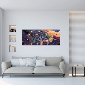 Tablou – Arbore violet plin de energie (120x50 cm)