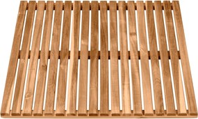 Covoras de baie, Wenko, Duckboard, 55 x 55 cm, lemn de salcam, maro