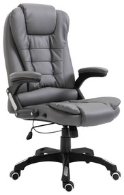 vidaXL Scaun de birou, antracit, piele ecologică