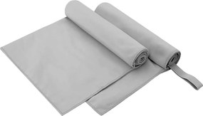 vidaXL Prosoape Sport 2 pcs Gri 100 x 50 cm Poliester și poliamidă