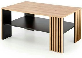 Masuta cafea FEMINA, stejar/negru, PAL laminat, 110x65x52 cm