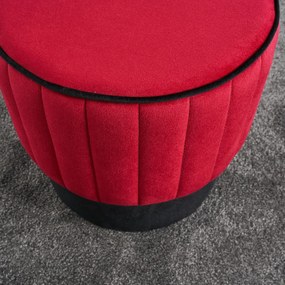 Taburet Rose Pouf Roșu