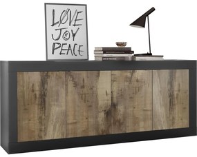 Comodă NERILA neagră/maro