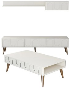 Set mobilier living Lyantela (Crem + Nuc). 1107138