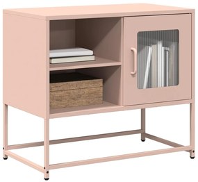 vidaXL Dulap TV, roz, 68x39x60,5 cm, oțel