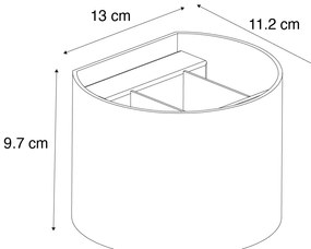 Aplica moderna neagra rotunda - Edwin