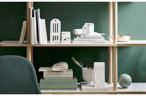 Sfeșnic din ceramică Kähler Design Urbania Lighthouse Functio, alb