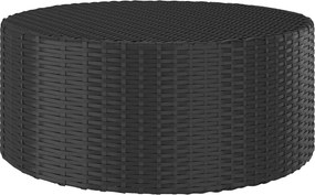 vidaXL Măsuță de ceai, negru, 68x68x30 cm, poliratan