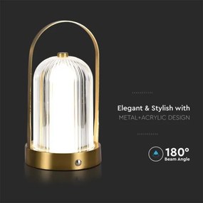 Lampă LED de birou dimabilă LED/1W/5V 3000-6000K 1800 mAh aurie