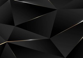 Fototapet - Împărțire geometrică neagră (254x184 cm)