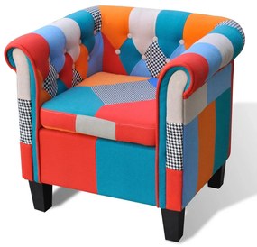 vidaXL Fotoliu cu model Patchwork, material textil