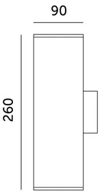 Aplică de exterior 2xGU10/35W/230V IP54 negru dreptunghiular